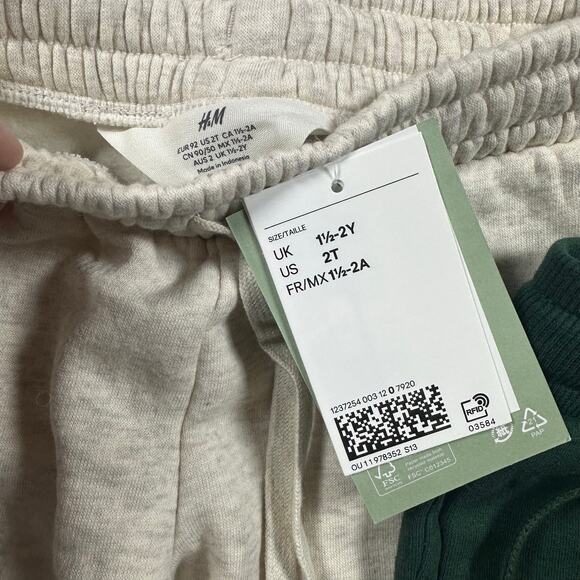 H&M Toddler 2 Pair Joggers 2T NWT - Picture 3 of 5